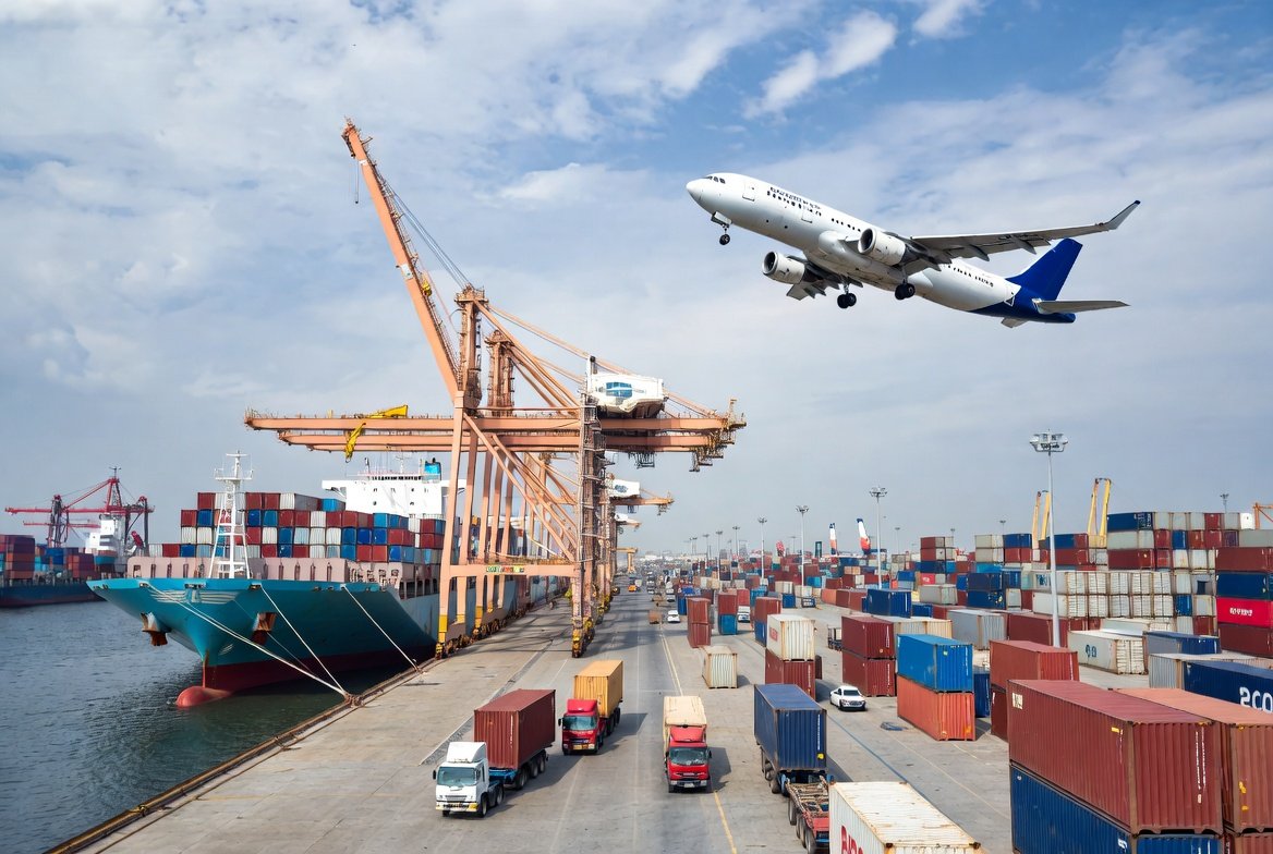 a plane taking off from a cargo ship China sourcing agent