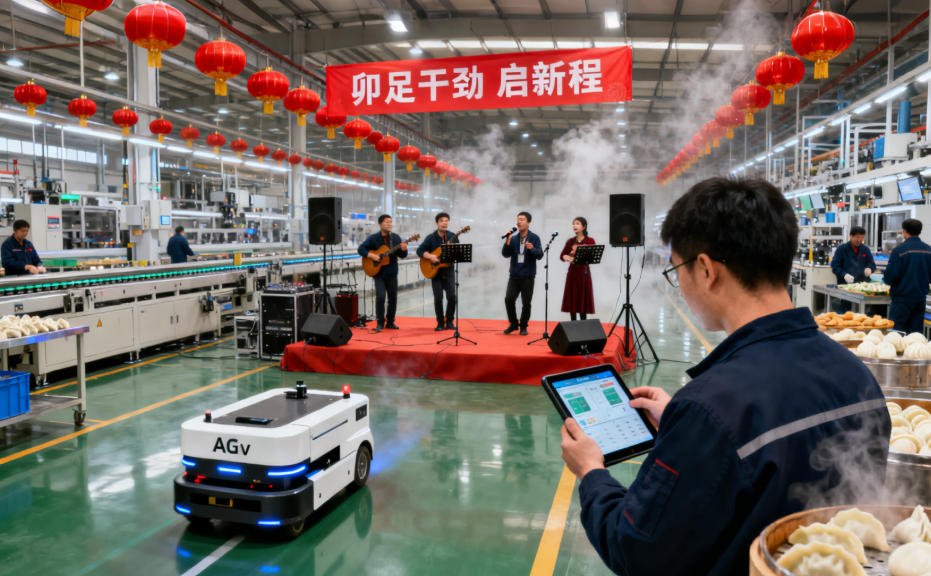 a man in a factory with a robot China sourcing agent