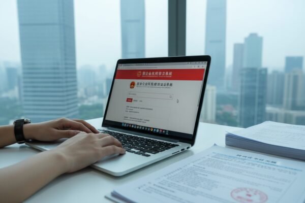 Using the National Enterprise Credit Information Publicity System to check Chinese business licenses (ID#2)