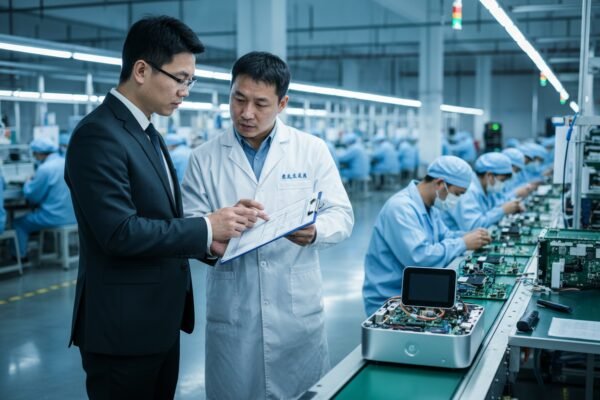 Lowering Total Landed Costs Sourcing agent analyzing supply chain data to lower total landed costs despite high tariffs (ID#2)