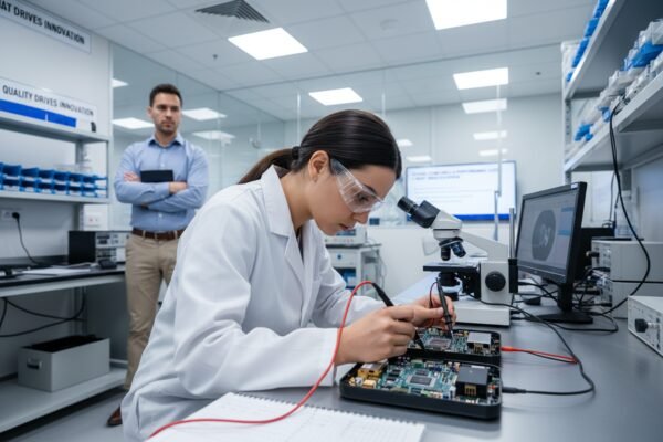 Cost-Effective Sourcing During Trade War Business owner evaluating cost-effectiveness of hiring a sourcing agent during a global trade war (ID#5)