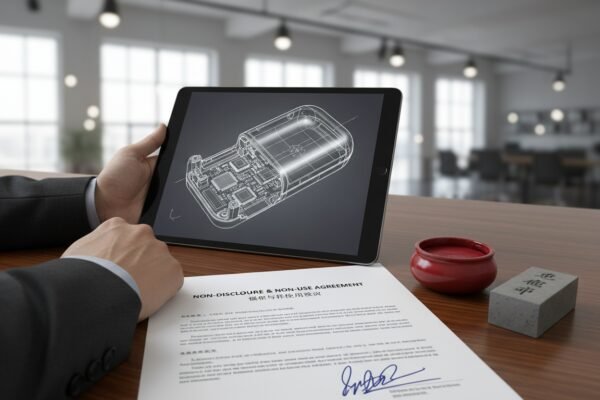 Protecting product designs and technical drawings with an NDA before sharing with sourcing agents (ID#2)