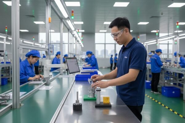 Sourcing agent performing on-site inspections against the golden sample using AQL standards (ID#3)