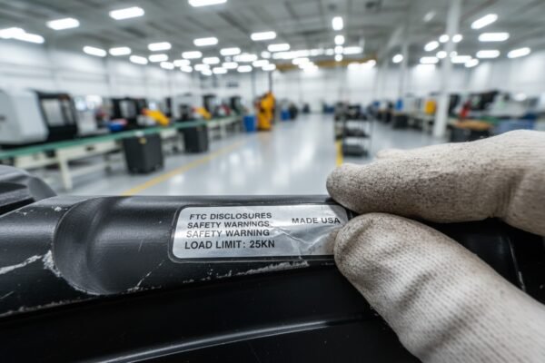 Coordinating material content disclosures and care instructions with a sourcing agent for imports (ID#5)