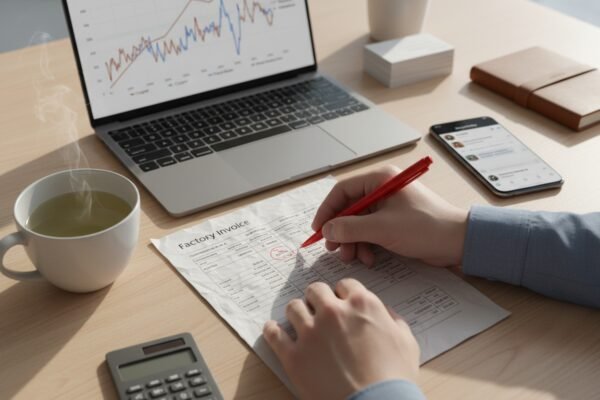 Sourcing agents identifying and eliminating undisclosed markups through factory audits and market benchmarks (ID#3)