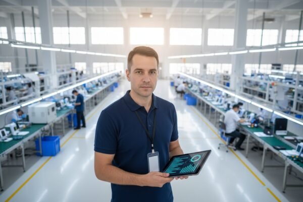 China sourcing agent evaluating production capacity of a Chinese supplier factory (ID#1)