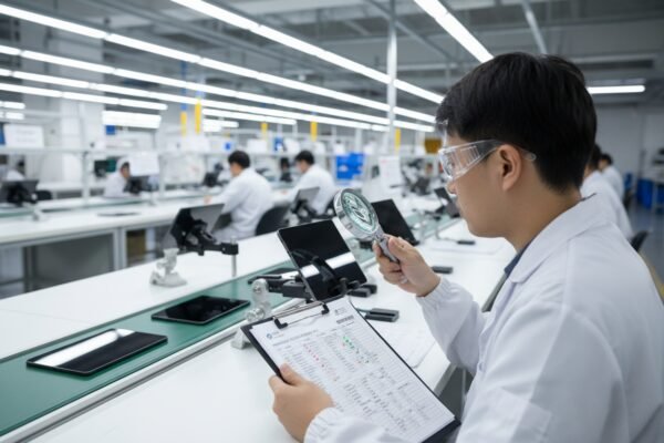 Detailed product specific QC checklists covering visual appearance dimensions and functionality standards (ID#3)