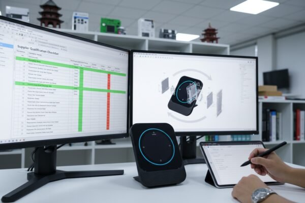 Key procurement milestones including supplier approval and quality inspections for production management (ID#3)
