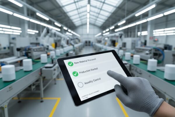 Digital tracking tools providing real-time visibility into China production status and ERP dashboards (ID#2)