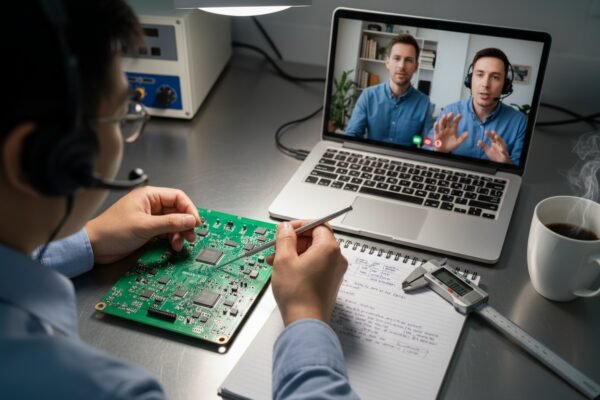 Verifying sourcing agent English proficiency through video calls and technical inspection report reviews (ID#2)