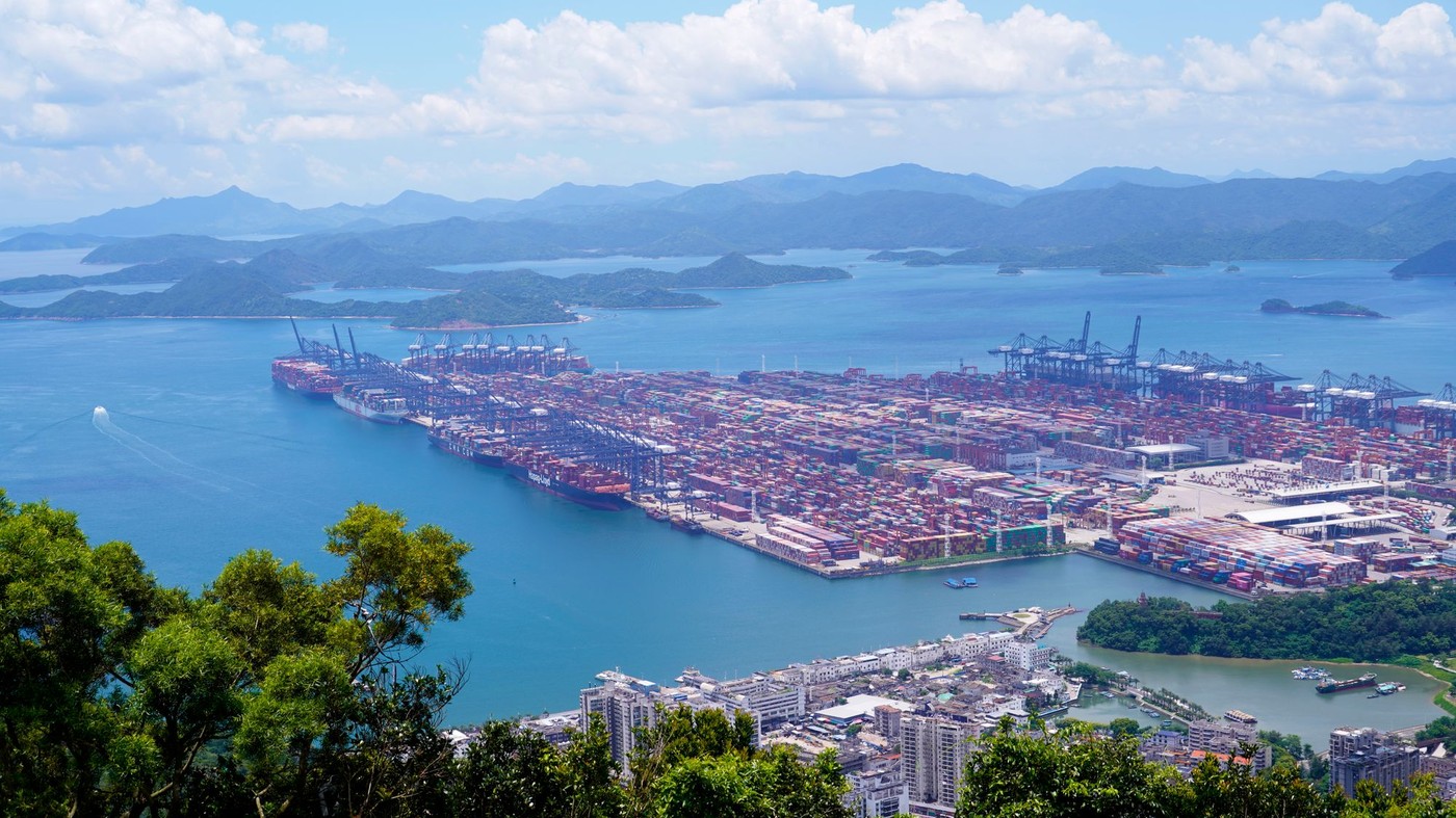 Container port in China, representing the origin of the goods whose IEEPA duties are being refunded by US Customs and Border Protection.