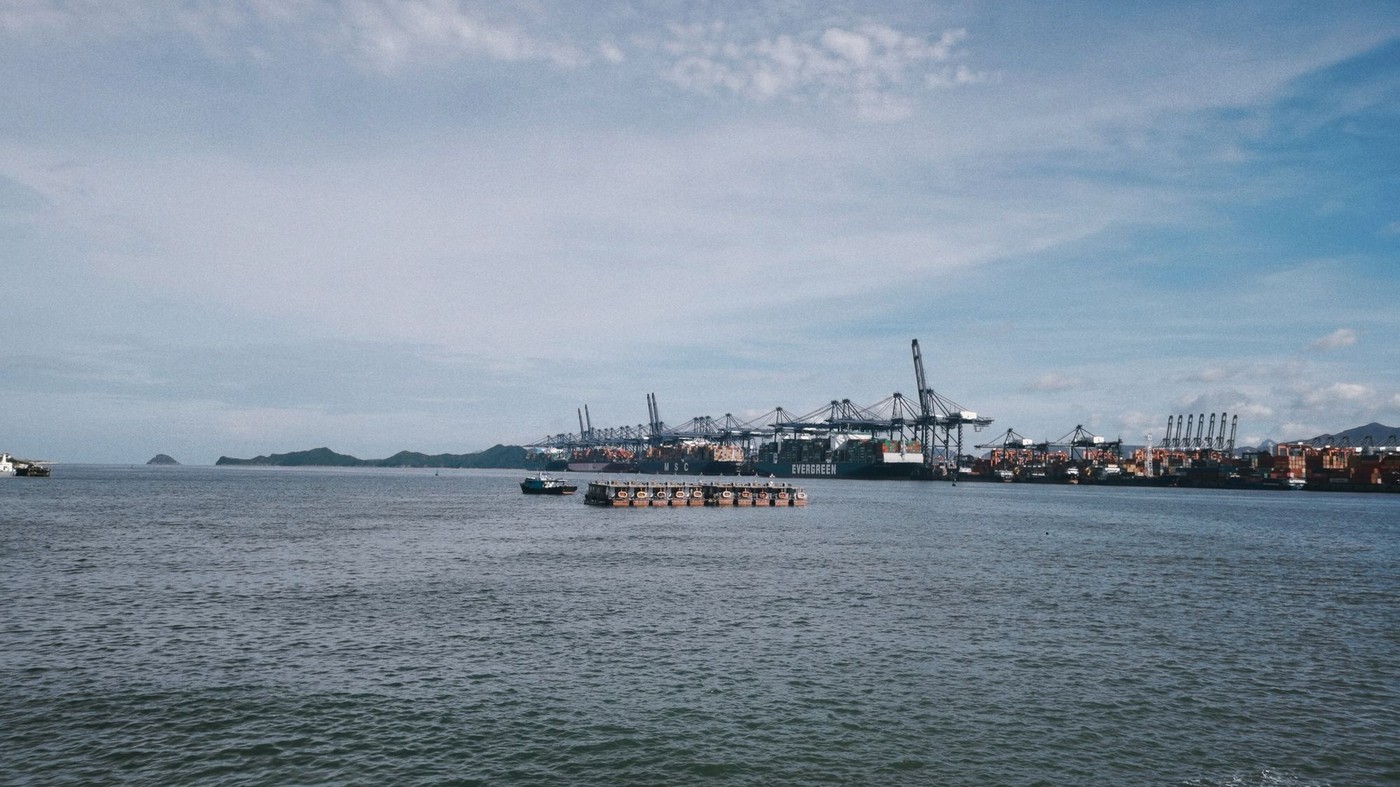 Container terminal with stacked boxes, representing the customs entries importers are checking for IEEPA Chapter 99 tariff codes.